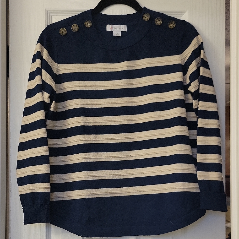 Liz Claiborne Navy Knit Top
